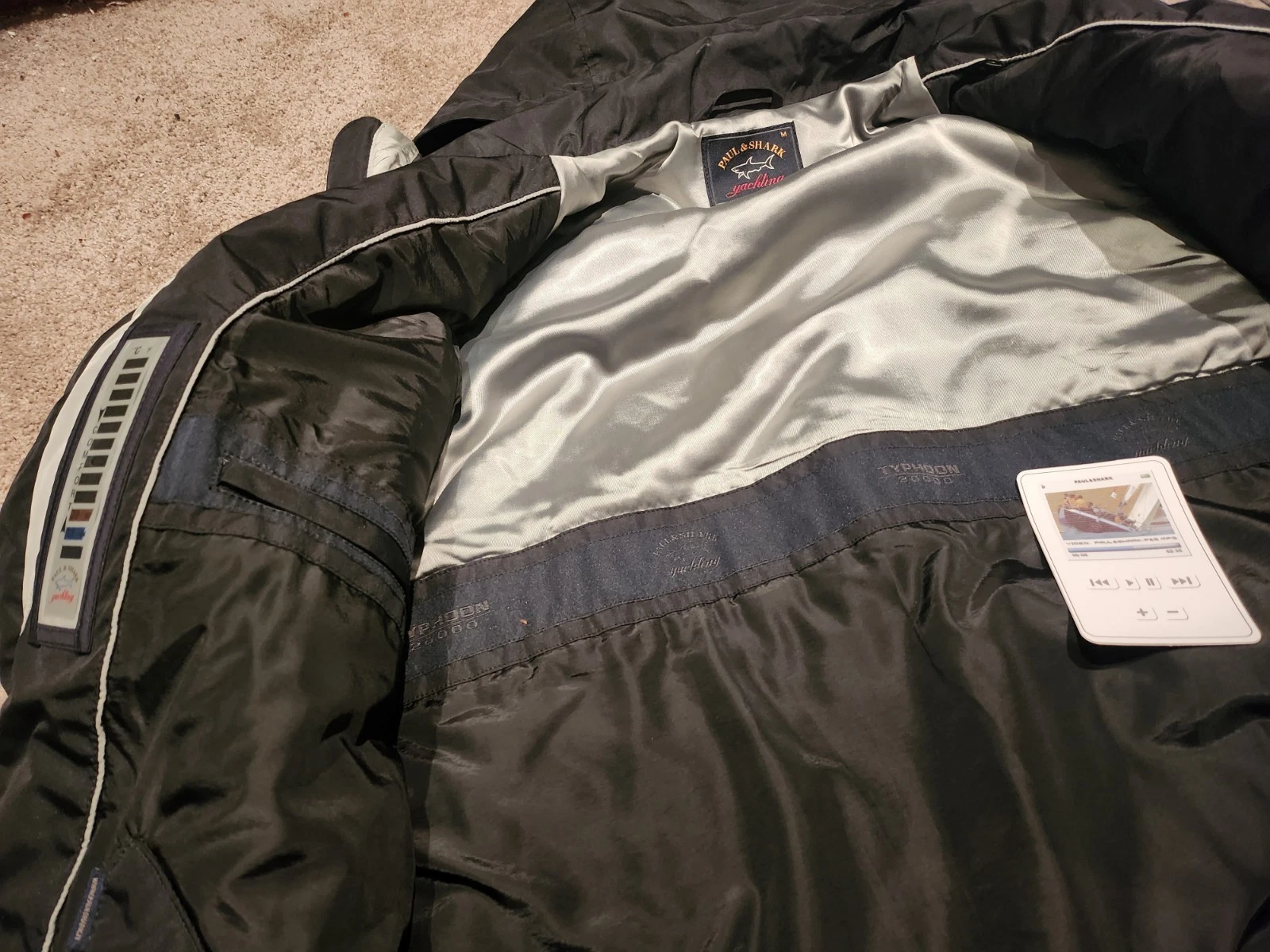 Mens Paul & Shark TYPHOON 20000 Black Jacket M Medium Thermometer image 6