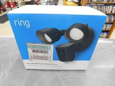 Ring Floodlight Cam Wired Plus Outdoor Full HD Surveillance Camera - Black New