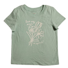 Cat & Jack Girls Floral Love My Mom Green Short Sleeve T-Shirt FREE S&H NWT