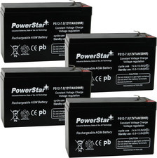 12V 7AH SLA Battery Replaces UB1280 NP8.5-12 PS-1280 GP1280 12V BP8-12 - 4PK