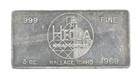 1968 3 Oz Silver Bar Hecla Mining Company WH Foster INC *0693