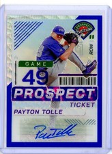 2024 Panini Prospect Edition PAYTON TOLLE Blue Wave Prizm Autograph AUTO RC /75