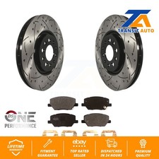 Front Drill Slot Brake Rotor Semi-Metallic Pad Kit For Jeep Compass Dodge Hornet