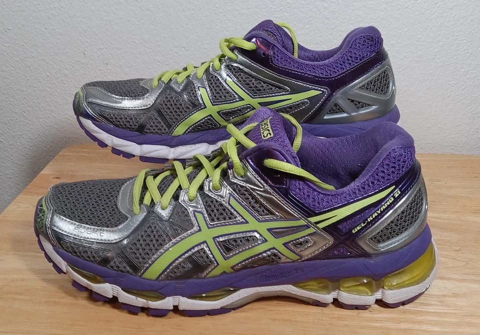 Asics Shoes Womens Sz 10 Gel Kayano 21 #T4H7N Running Sneakers Purple Silver  - Image 4 of 4