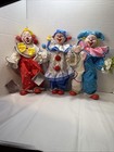 Vintage 1989 Heritage Mint Porcelain Clown Dolls Set of 3 with Original Tags — photo 1