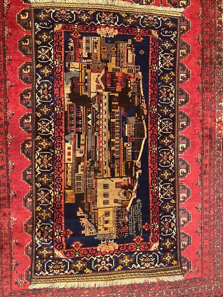 ARTÍCULO DE COLECCIONISTA Antiguo Corderos de Calidad Súper Fina Lana Escritura Rusa Colgante de Pared Foto 4 de 4