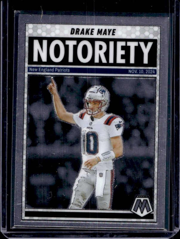 2025 Panini Mosaic Drake Maye Notoriety #3 Patriots