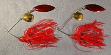 Lot of 2 Spinnerbaits 1/2 oz by MFG of Assassinator CWGR Guntersville Texas Red