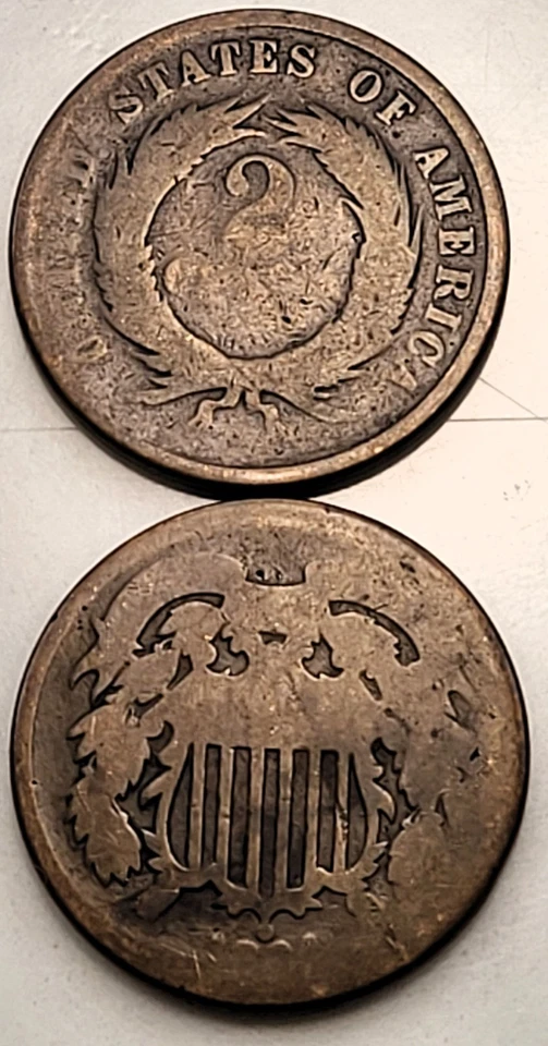A PAIR (2) OF US TWO CENT PIECES! "AMERICA'S RARE 19th CENTURY COINS! - Image 4 of 4