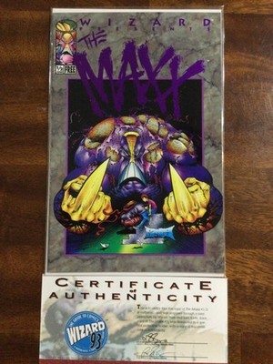 THE MAXX  1/2 Wizard Magazine Mail Away Redemption Sam Keith COA