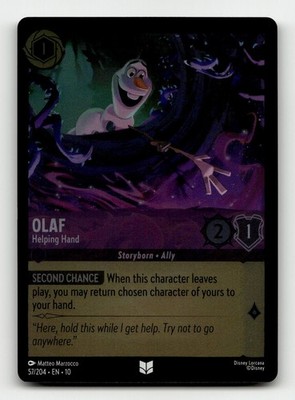 Olaf - Helping Hand 57/204 Whispers in the Well Cold Foil