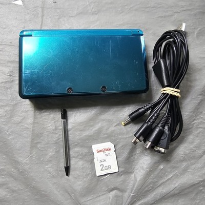 Nintendo 3DS Handheld Game Console CTR-001 Aqua Blue. TESTED.  Read Description!