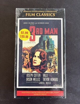 The Third Man VHS 1990 Diamond Entertainment Corporation Brand New Factory Seal