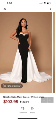Fashion Nova- New Narelle Satin Maxi Dress - White/combo | eBay Fashion Nova- New Narelle Satin Maxi Dress - White/combo | eBay