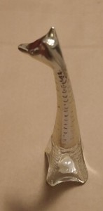 Vintage Avon Giraffe Perfume Bottle EMPTY Glass Bottom Screw Top 
