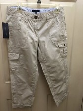TOMMY HILFIGER Womens Cropped Pants Size 8 New Stone Tan - NEW with Tags