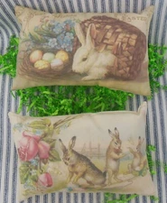 Primitive/Vintage/Easter Pillows-2--Bowl Fillers-Cupboard Tucks,-Ornies 7" X 5"