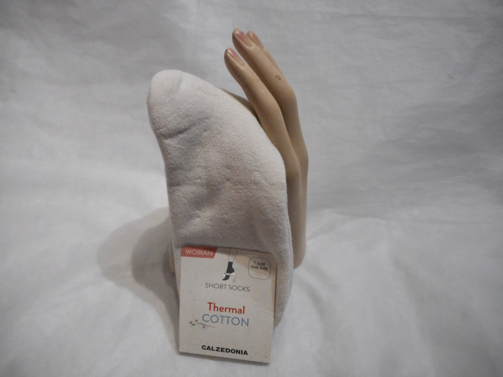 Calzedonia Women's Thermal Cotton Short Socks Vintage White One Size