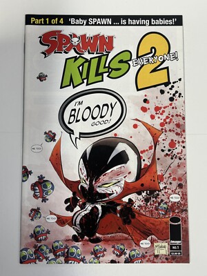 SPAWN KILLS EVERYONE TOO ISSUE #1 2018 NM BLOODY VARIANT IMAGE COMICS b-397