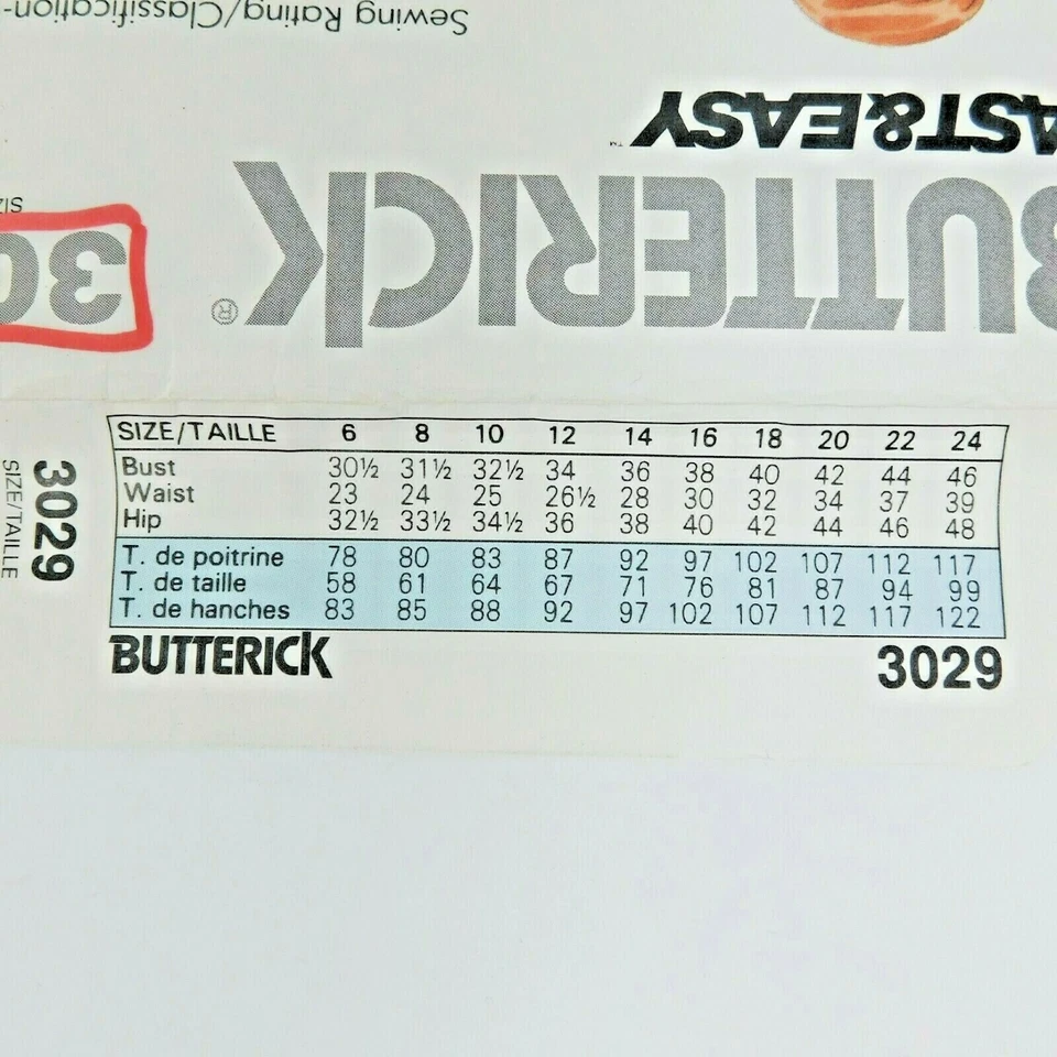 Butterick 3029 Misses Shirts Sewing Pattern Size 6-10 Uncut Raglan Loose Fit - Image 2 of 4