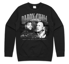 Daddy Chill Jumper Sweatshirt Funny Viral Meme Gift 90s Homage Retro