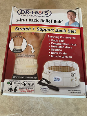 DR-HO'S 2-in-1 Back Relief Belt Lower Back Pain Relief Size A 25-41 Inch Waist