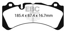 EBC Yellowstuff Pastiglie Freno Anteriore per Volvo V60 3.0 Turbo Polestar (350CV) (14>)