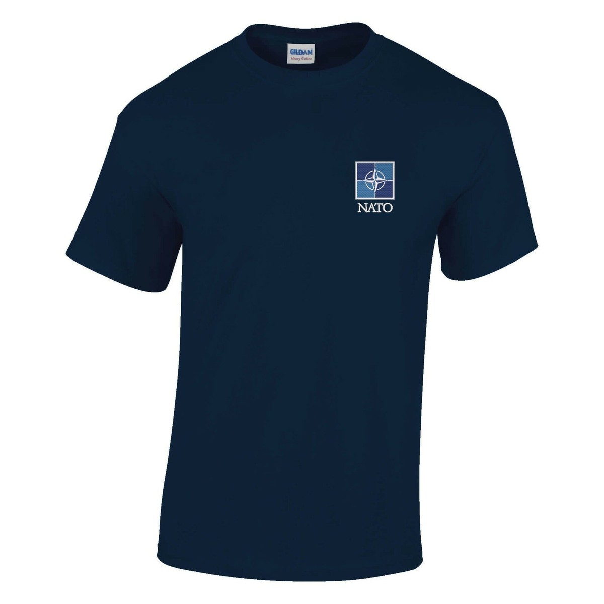 Tシャツ・カットソー NAMACHEKO Powder blue cotton t-shirt OFFICIAL NATO Embroidered 100% pre-shrunk Cotton T-Shirt | eBay