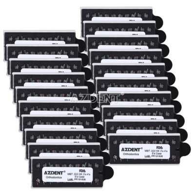 20pcs/kit Dental Ortho Monoblock MIM Bracket Braces Mini Roth/MBT 022 AZDENT 