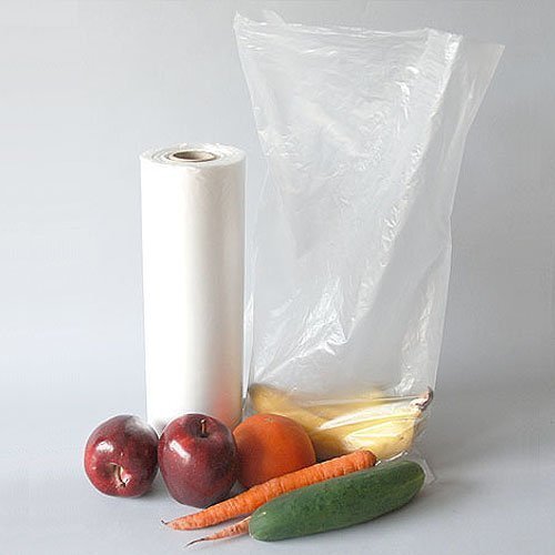 4 Rolls 12" x 20" Plastic Produce Clear Bags On Roll Kitchen Vegetables Storage