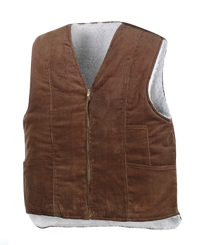 Arbeitsweste Cordweste Zunftweste Zimmermannsweste "ODAL" Braun, S - 3XL