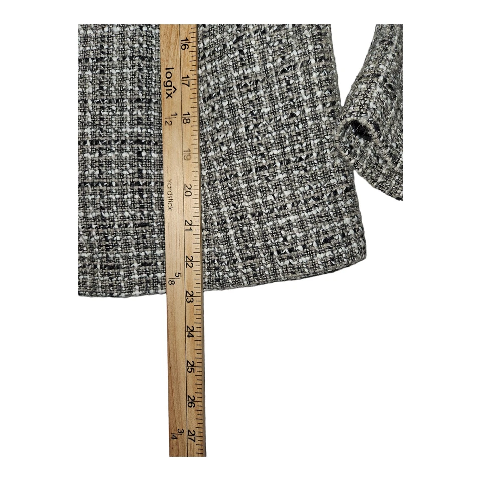 Blazer Apostrophe 3 botones para mujer talla 8 gris ropa de trabajo de negocios preppy Foto 4 de 4