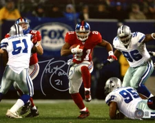 TIKI BARBER SIGNED AUTOGRAPHED 8x10 PHOTO NEW YORK GIANTS LEGEND BECKETT BAS