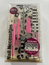 ONYX Professional Women’s Manicure Nail Care Tools 7 Piece Kit with Bag, New
