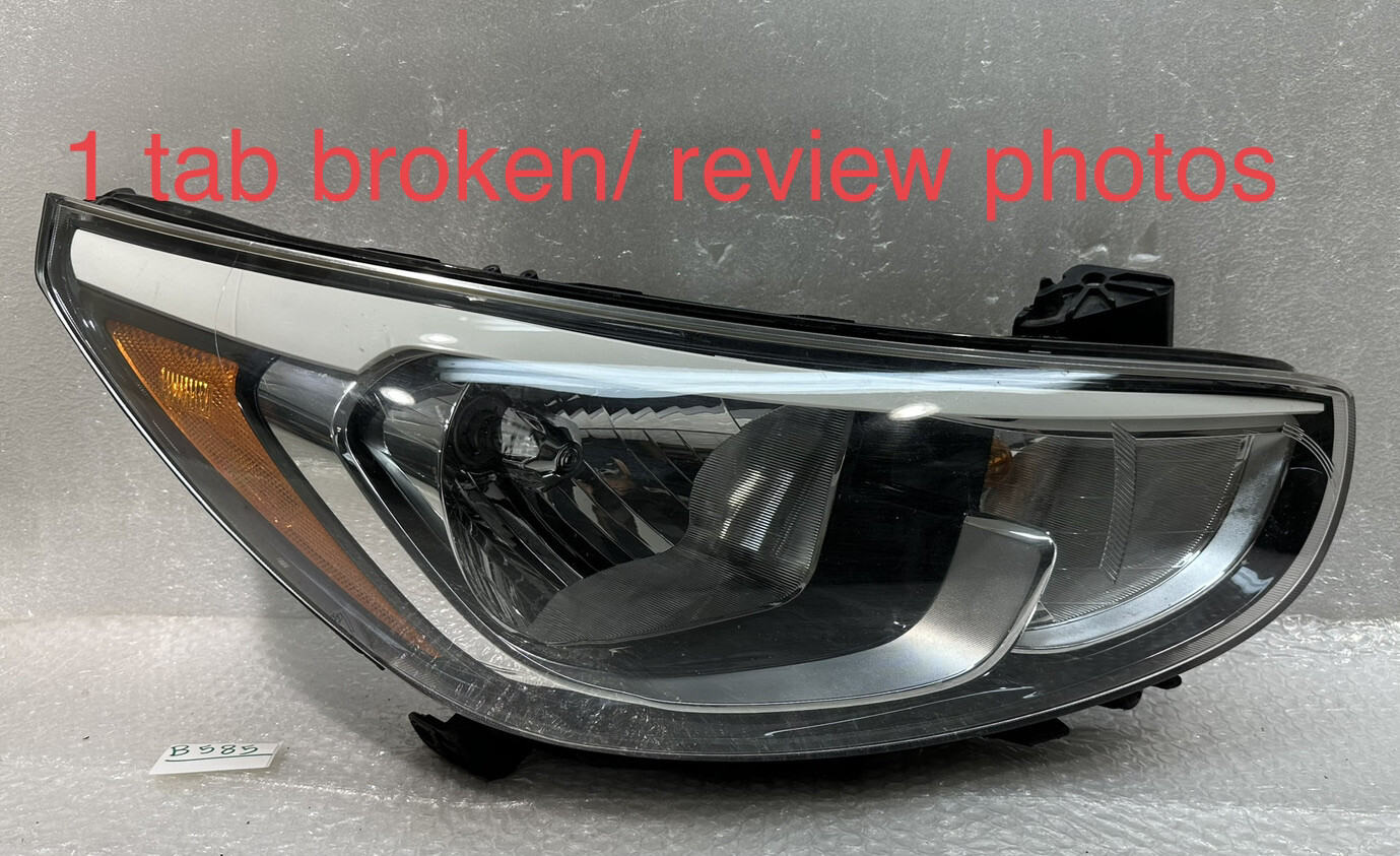 2015 2017 Hyundai Accent RH Headlight Right Passenger Side Halogen 