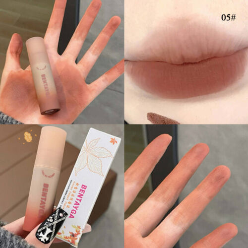 Lip Gloss Samt Matt Lippenstift Langhaltend Makeup Lippenstift Schlamm Kosmeti % - Picture 17 of 25