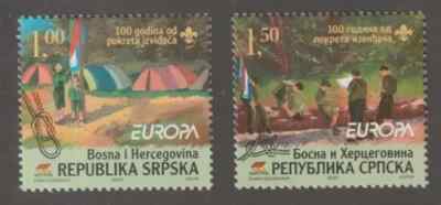 s51969 BOSNIEN SERBIEN 2007 EUROPA CEPT MNH ** 2v SCOUT