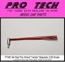 PTMC 64 Red Wired Vertex Magneto Machined Aluminum 1:25 LBR Model Parts PRO TECH