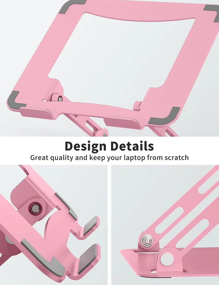Adjustable Ergonomic Laptop Stand for Desk Portable Computer Riser