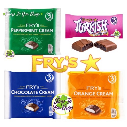 CADBURY FRY'S CHOCOLATE BARS 3 PACK Orange Peppermint Cream Frys