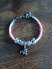 I love my cat pink cord bracelet