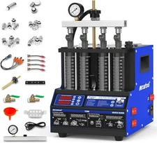 Petrol Car Fuel Injector Cleaner Tester Ultrasonic Cleaning Machine 4-Cylinder 