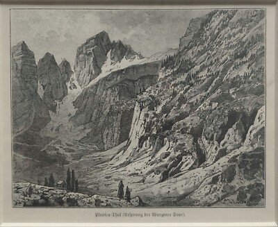 Planica - Thal, Monarchie in Wort und Bild, lithography, 1894, Hugo Charlemont