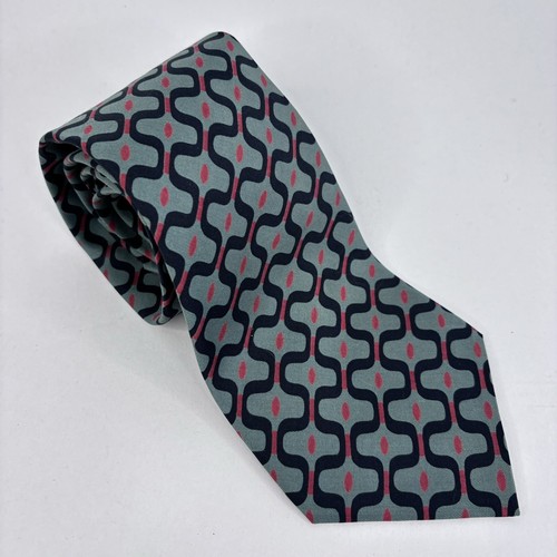 NWT 100% Silk Tie Countess Mara Archives for Juster's 1980s Green Red Black 56x4