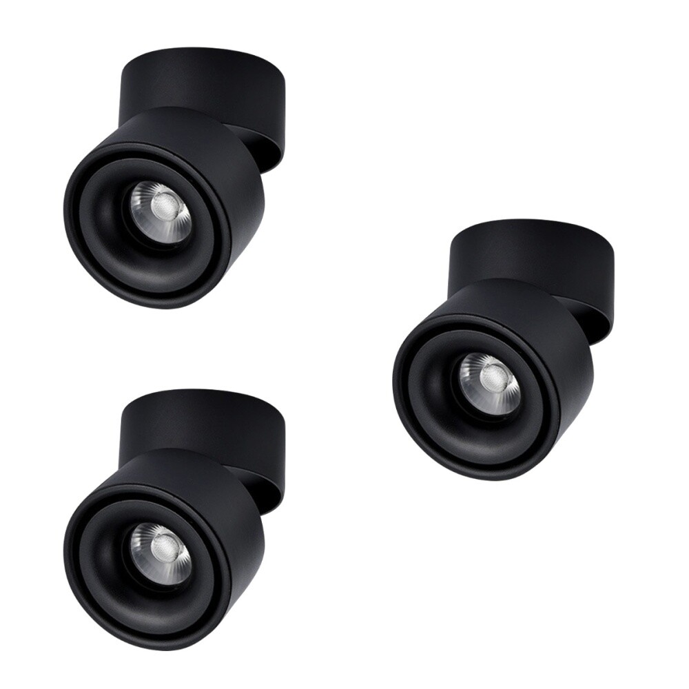 3pcs 10W LED Downlight Adjustable Ceiling Surface Mounted COB Track