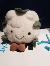 JELLYCAT GENUINE CAULIFLOWER AMUSEABLE  VEGETABLE BNWT RARE & RETIRED + GIFT BAG