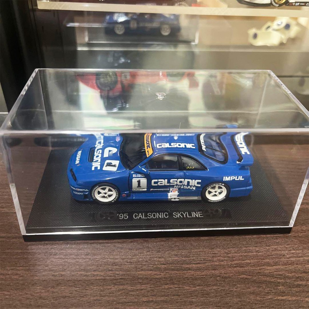 EBBRO RACING CAR COLLECTION NISSAN 1/43 CALSONIC SKYLINE 1995 Blue