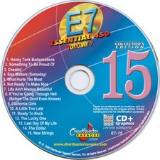 Chartbuster Karaoke CD G E-7 Disc-15 Faith Hill,Atkins Rodney IN WHITE SLEEVE