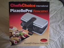 Chefs Choice International Pizzelle Pro Express Bake Toscano Maker 834 - NEW