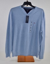 New with Tag Tommy Hilfiger Men's Long Sleeve Sweater Cloud Blue XL